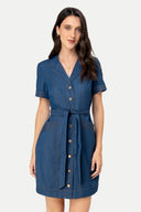 Midi Vestido Manga corta Crystal