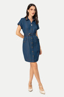 Midi Vestido Manga Corta Bigi