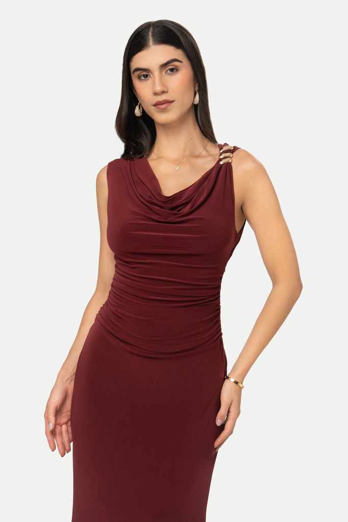 Maxi Vestido Fergie VESTIDOS MOIXX Rojo S 