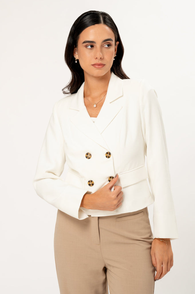 Blazer Crop Fit Melody BLAZERS 🇵🇪 Moixx Peru Blanco S 