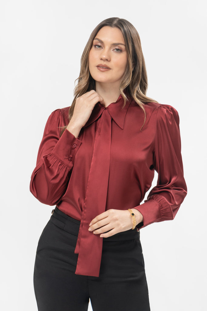 Blusa Manga Larga Iris BLUSAS MOIXX Rojo oscuro S 