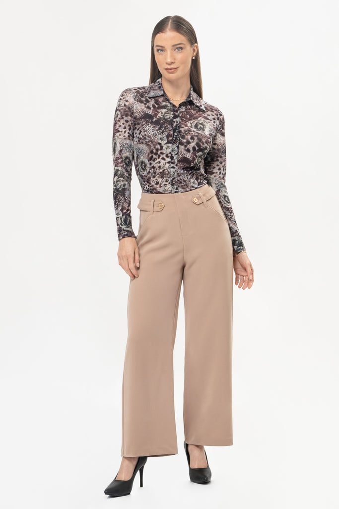 Blusa Manga Larga Pery BLUSAS MOIXX Marrón S 