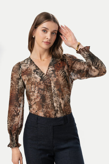 Blusa Manga Larga Venetta BLUSAS MOIXX Marrón S 
