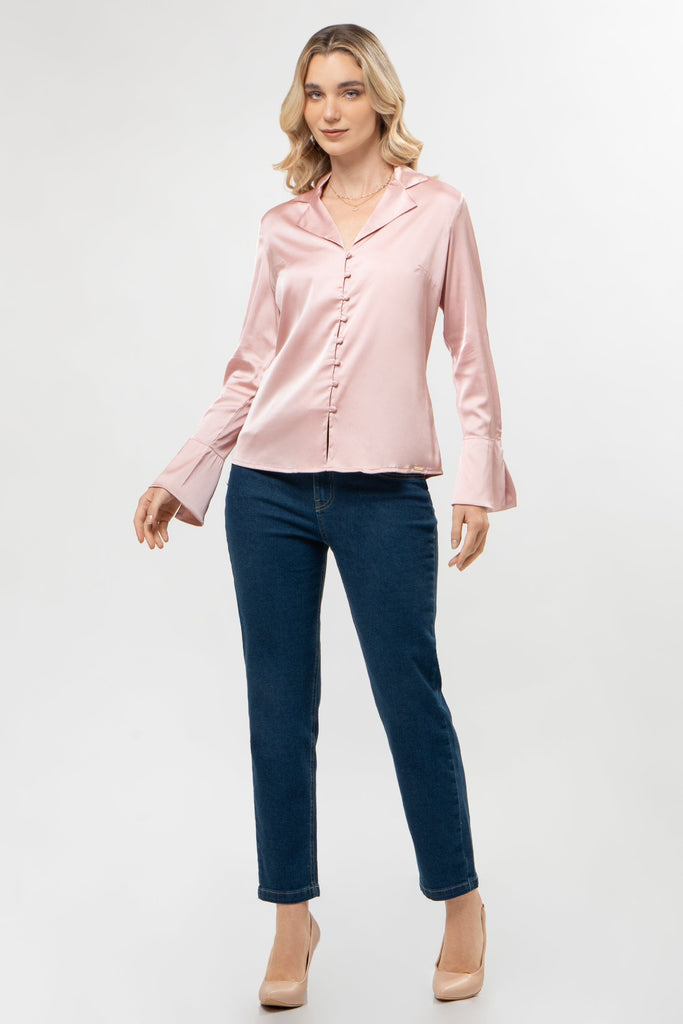 Blusa Manga Larga Zoelia BLUSAS MOIXX Rosado S 