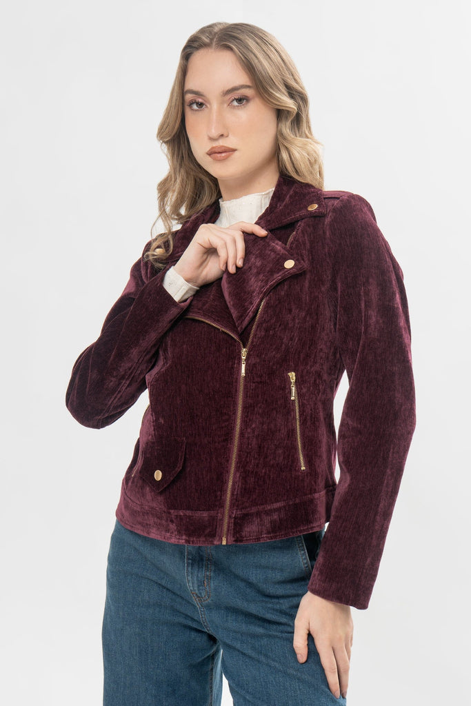 Casaca Biker Fit Daysi CASACAS MOIXX Rojo oscuro S 