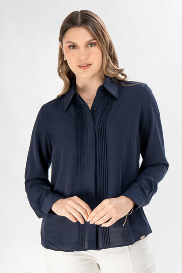 Camisa Manga Larga France CAMISAS MOIXX Azul oscuro S 