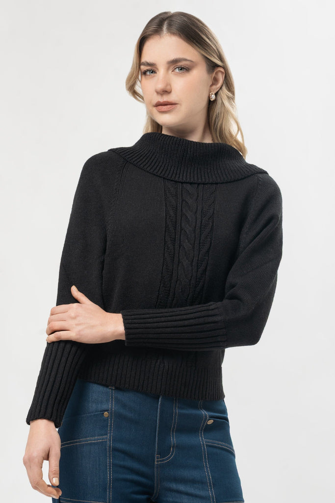 Chompa Cuello Tortuga Leticia CHOMPAS MOIXX Negro S 