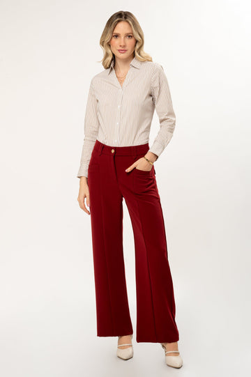 Pantalon Wide Leg Beli PANTALONES MOIXX Rojo oscuro S 
