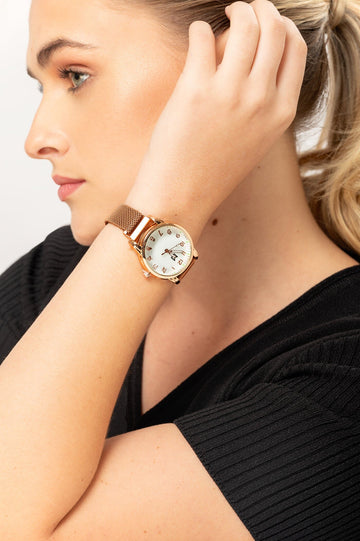 Reloj Emi Imantado Elegante - Dorado rosa RELOJES MOIXX 