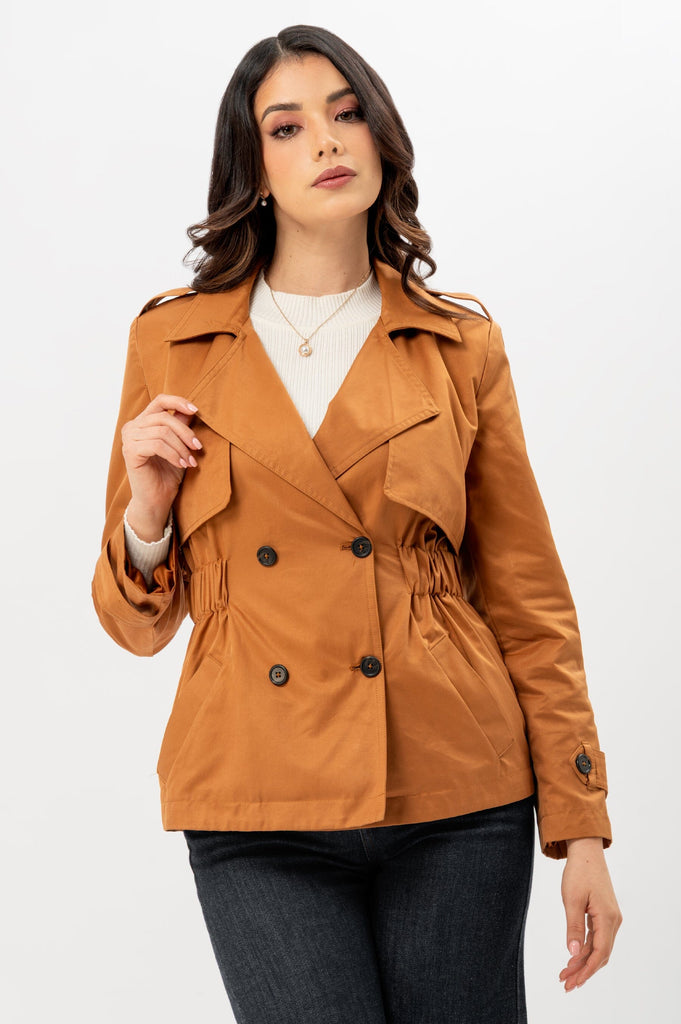 Gabardina Cropped Fit Lara ABRIGOS & CASACAS MOIXX Camel S 