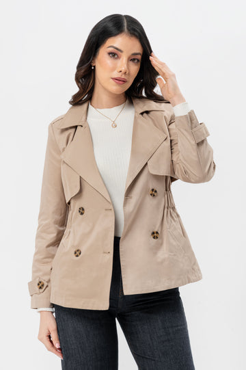 Gabardina Cropped Fit Lara ABRIGOS & CASACAS MOIXX Beige S 