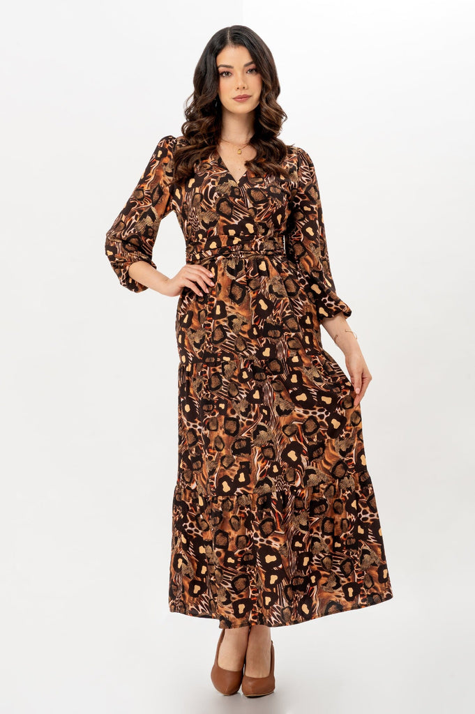Maxi Vestido Aylin VESTIDOS MOIXX Camel S 