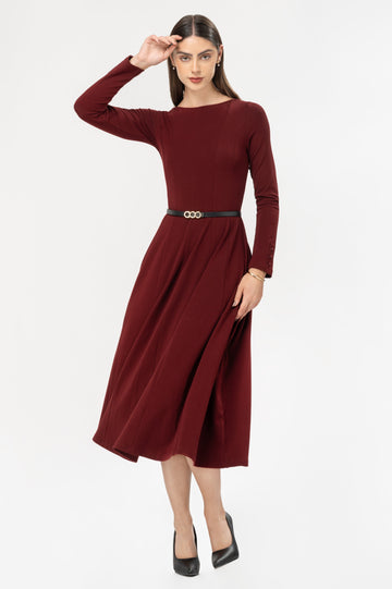Maxi Vestido Jade VESTIDOS MOIXX Rojo oscuro S 