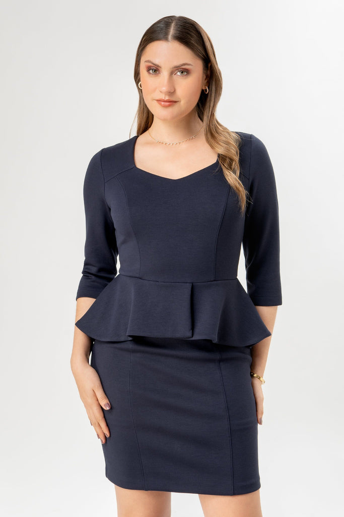 Midi Vestido 3/4 Stefany VESTIDOS MOIXX Azul S 