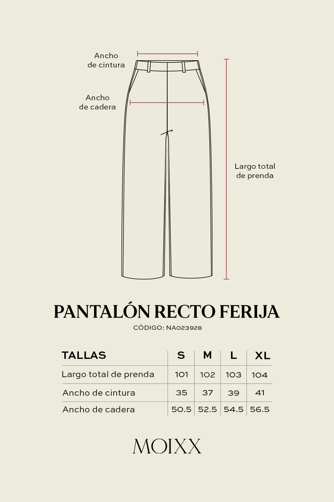 Pantalon Recto Ferija PANTALONES MOIXX 