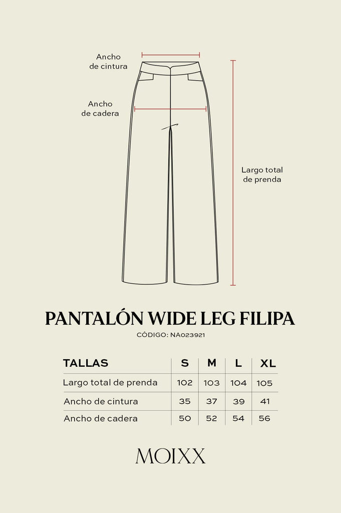 Pantalon Wide Leg Filipa PANTALONES MOIXX 