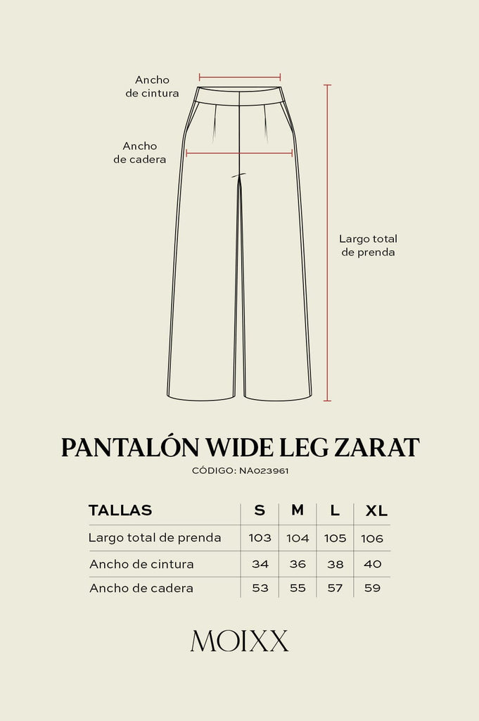 Pantalon Wide Leg Zarat PANTALONES MOIXX 