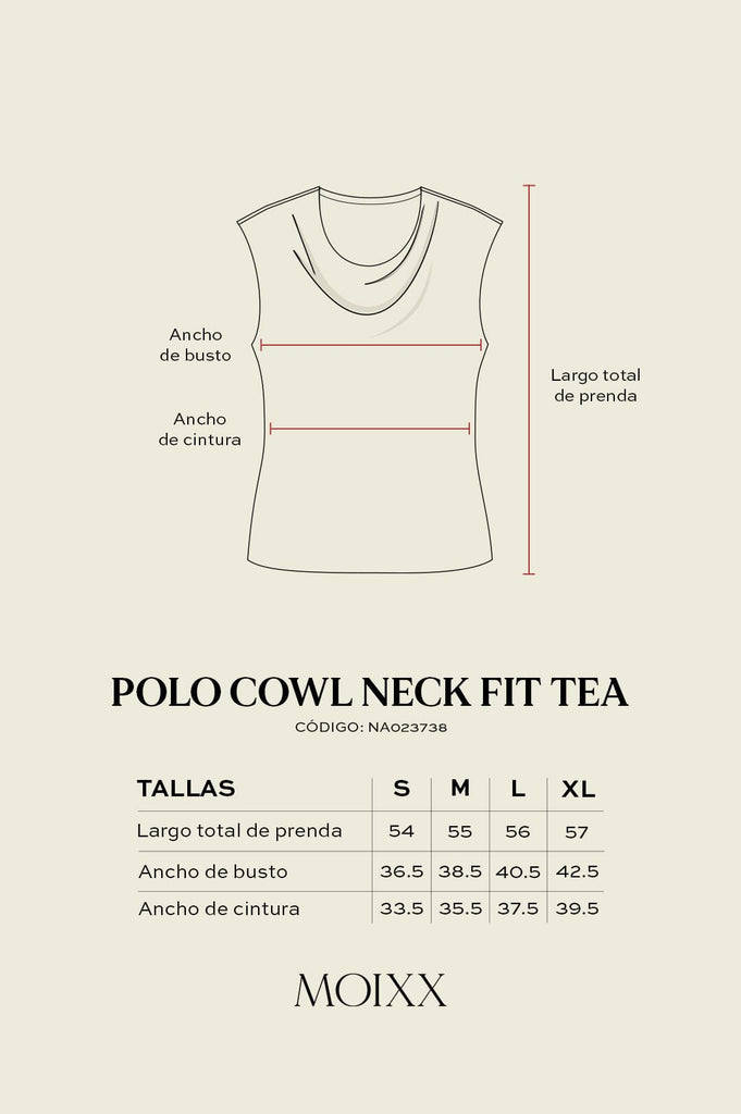 Polo Cowl Neck Fit Tea POLOS MOIXX 