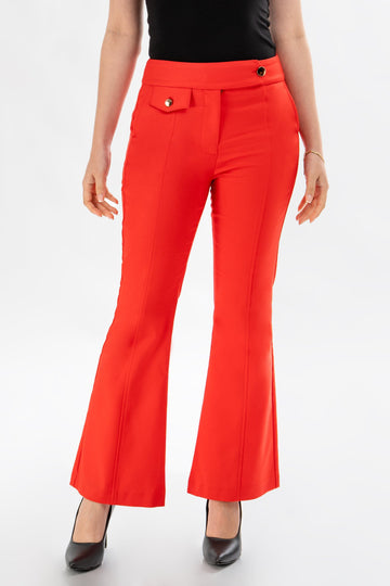 Pantalon Flare Fit Angelica PANTALONES MOIXX Rojo S 