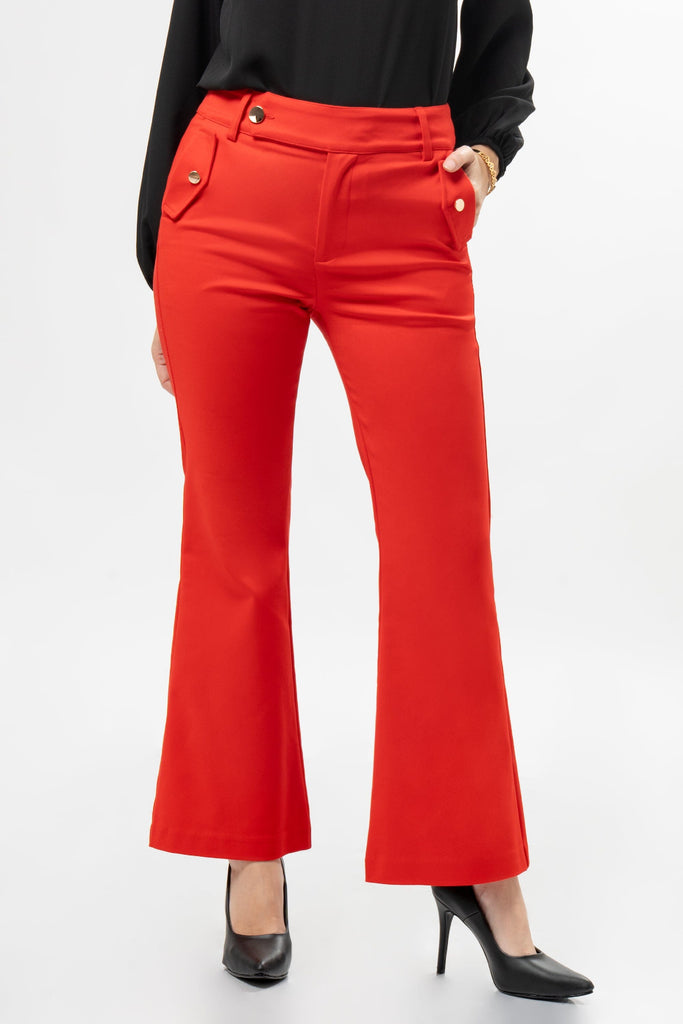 Pantalon Flare Fit Carolina PANTALONES MOIXX Rojo S 