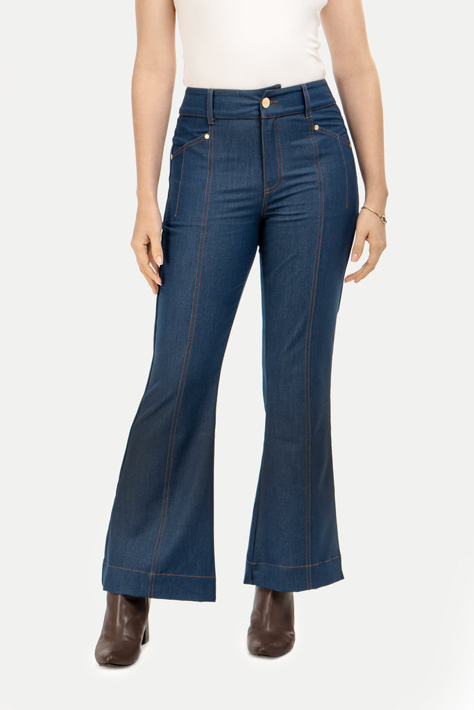 Pantalon Flare Fit Rosa PANTALONES MOIXX Azul S 
