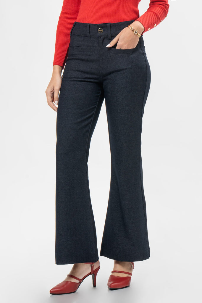 Pantalon Flare Fit Yulisa PANTALONES MOIXX Azul oscuro S 