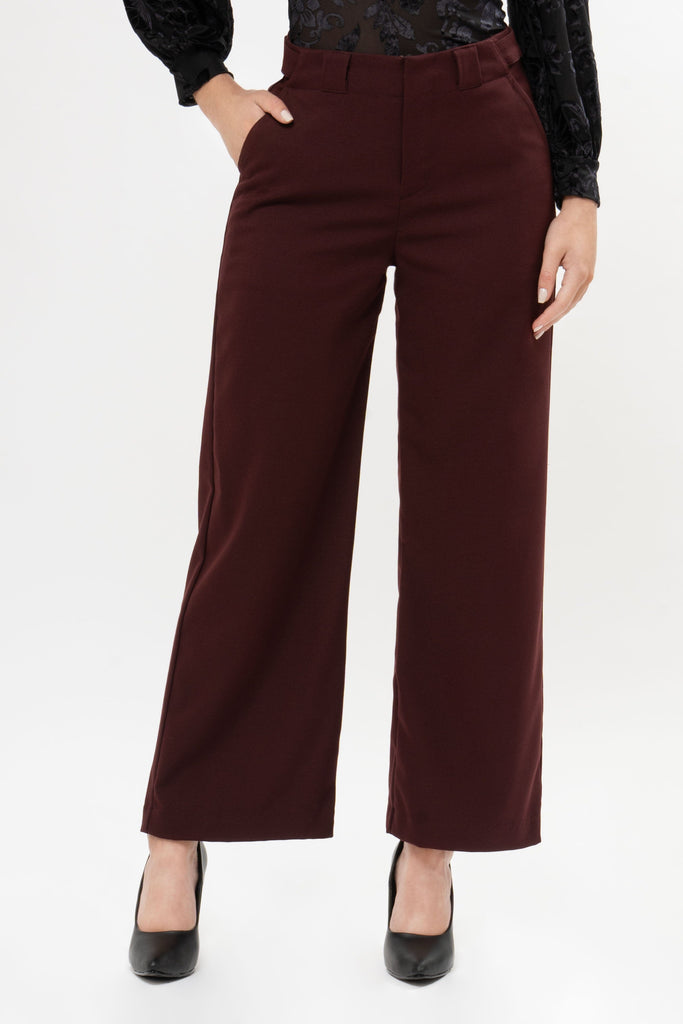 Pantalon Wide Leg Berry PANTALONES MOIXX Rojo oscuro S 