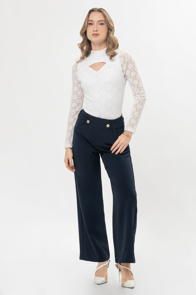 Pantalon Wide Leg Cayetana PANTALONES MOIXX Azul oscuro S 