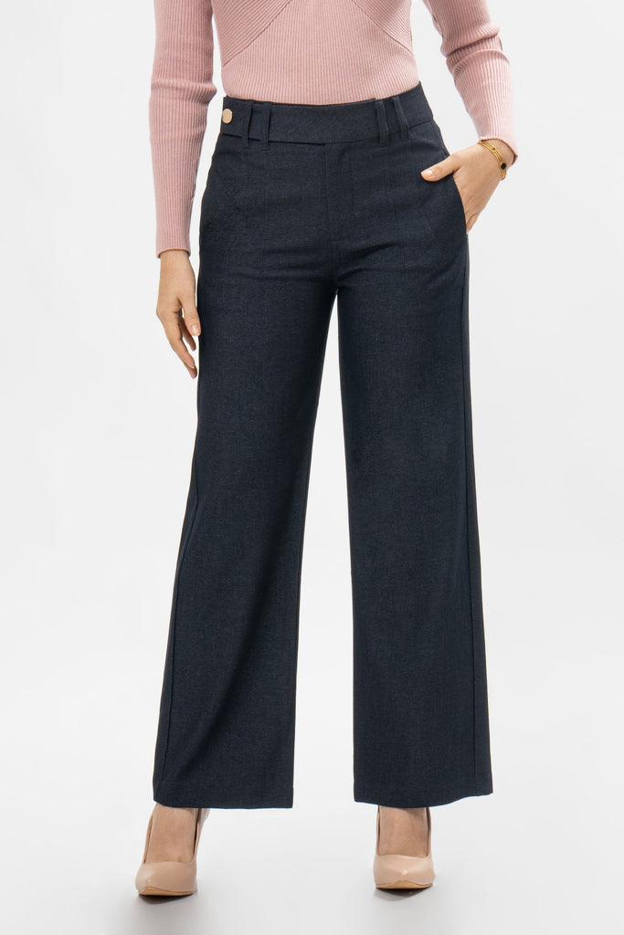 Pantalon Wide Leg Francie PANTALONES MOIXX Azul Oscuro S 