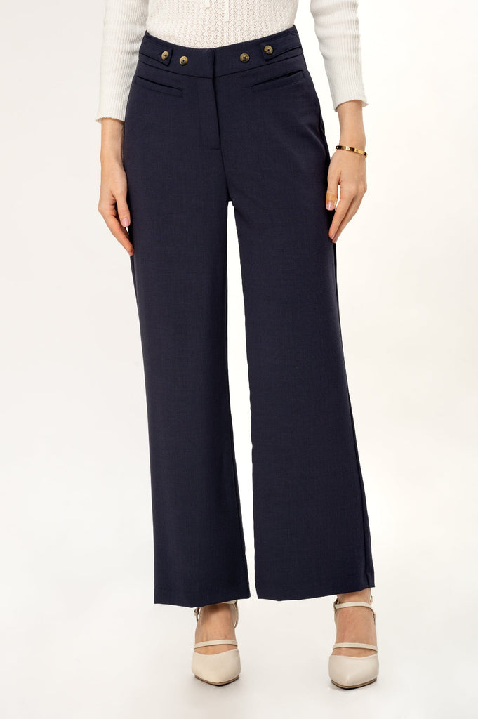 Pantalón Wide Leg Lori PANTALONES MOIXX Azul oscuro S 