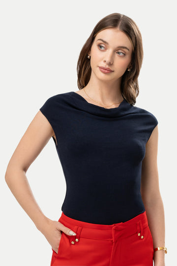 Polo Cowl Neck Fit Tea POLOS MOIXX Azul marino S 