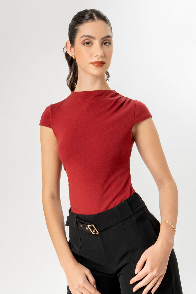 Polo Manga Corta Merlina POLOS MOIXX Rojo oscuro S 