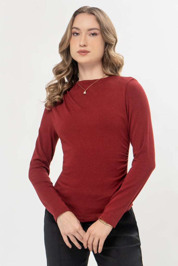 Polo Manga Larga Kimy POLOS MOIXX Rojo Oscuro S 