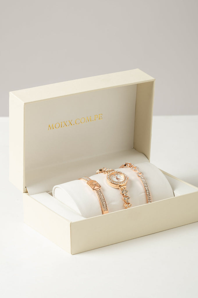 Reloj Aurora Pack RELOJES MOIXX Dorado Rosa 